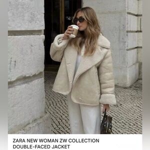 Zara Zw Collection Double Faced Jacket Xs